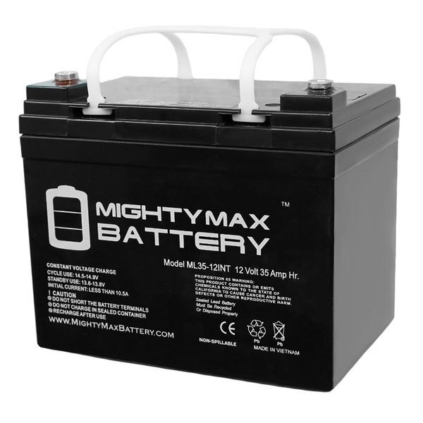 12V 35AH INT Replacement Battery for Pride Jazzy 1107, Mighty Max Battery, Mfr#: MAX3950666